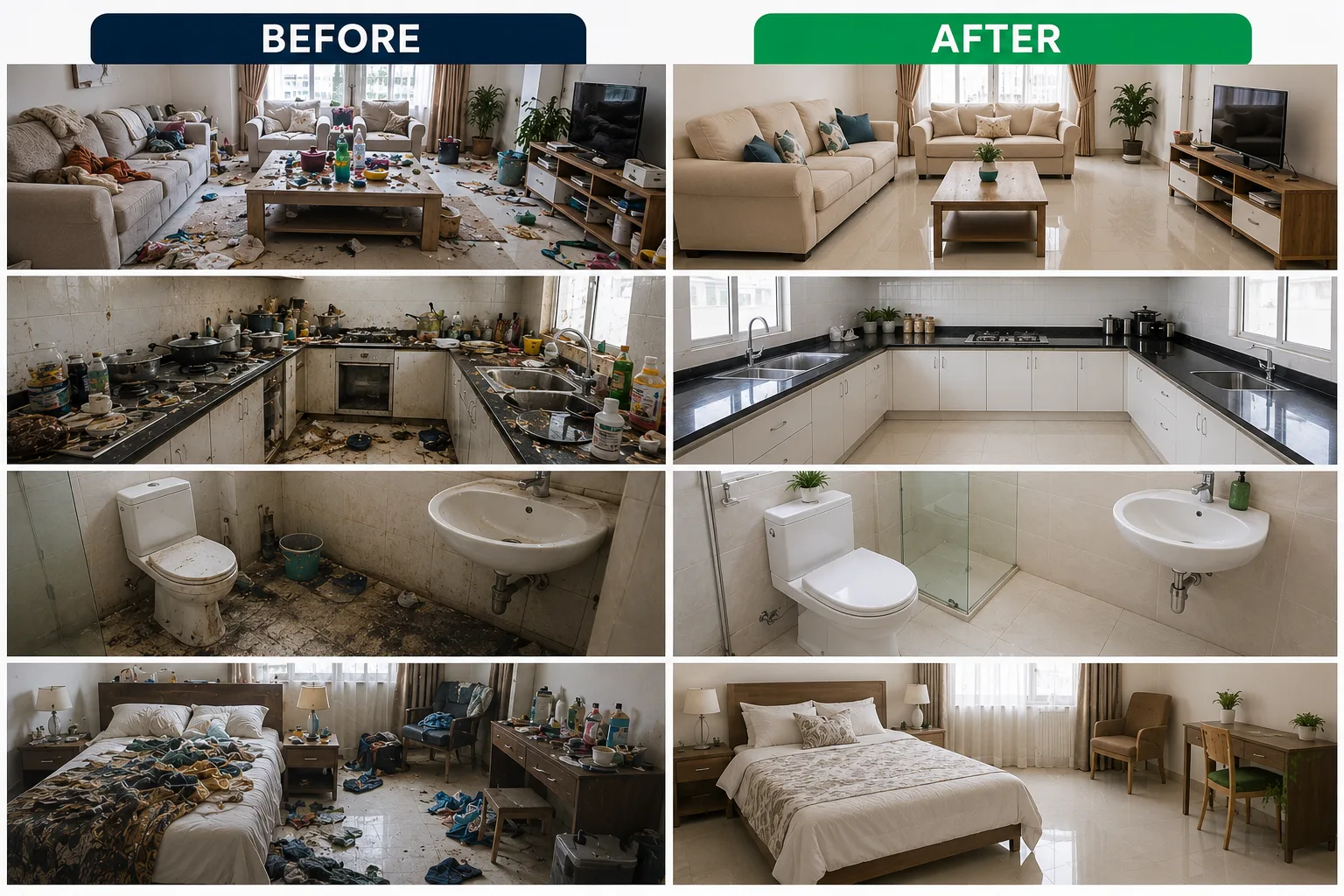 Home Deep Cleaning Results