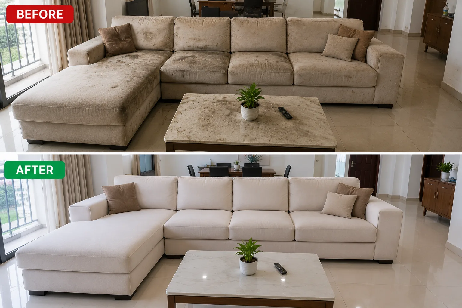 Sofa Cleaning Results